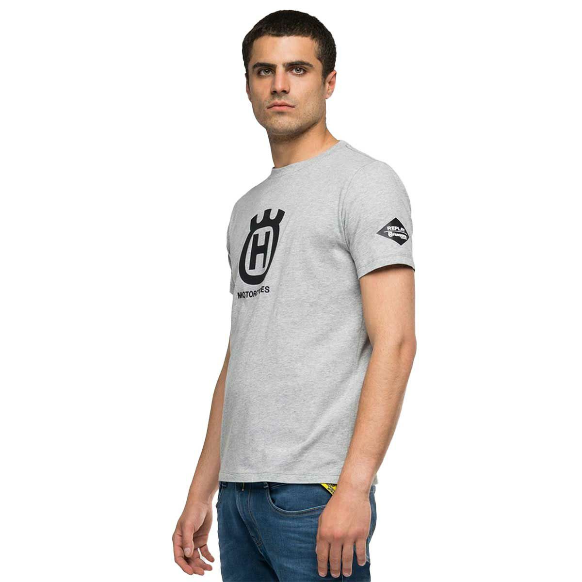 Replay｜オーガニック コットン Tシャツ｜Replay｜オーガニック コットン Tシャツ｜メランジ｜モデル着用