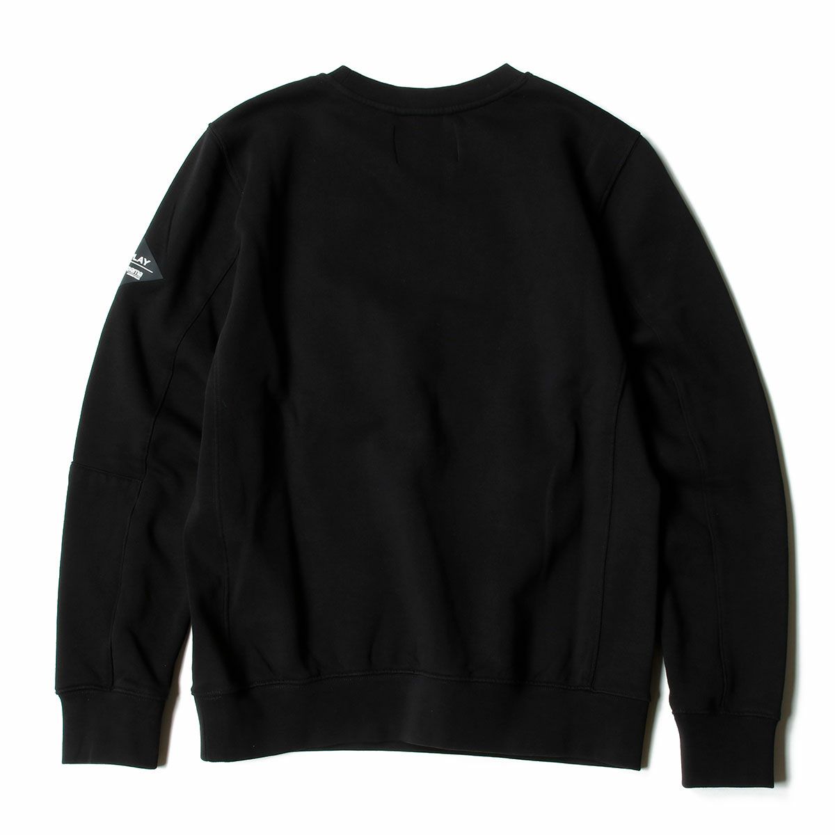 Replay｜クルーネック コットン スウェットシャツ｜ブラック
