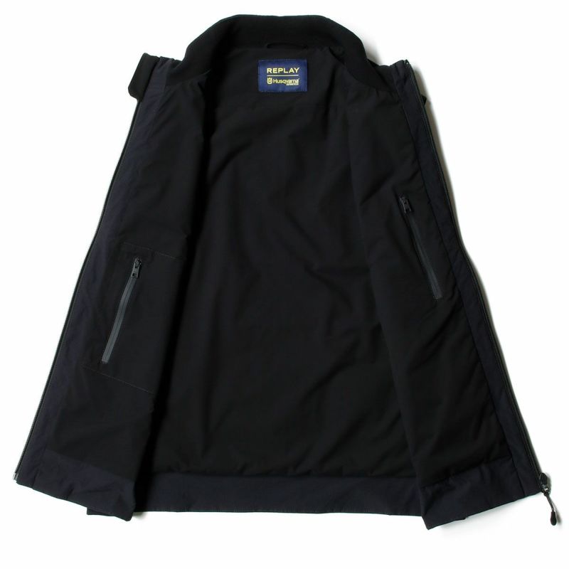 Replay｜フル ジッパー ナイロン ベスト｜ブラック