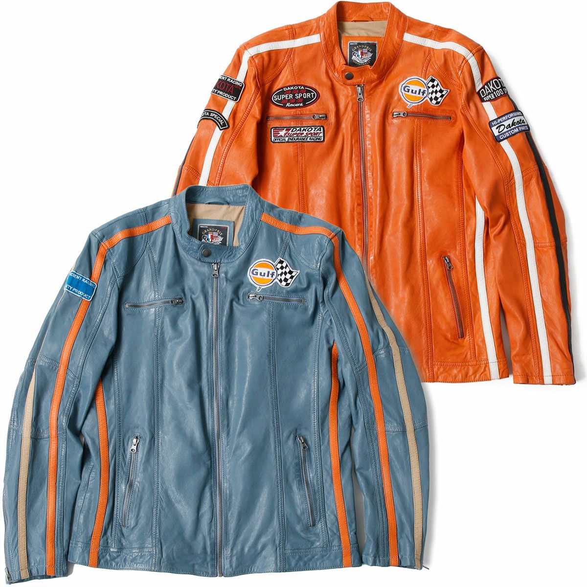 GULF｜ガルフ クラシック レーシング レザー ジャケット｜アウター
