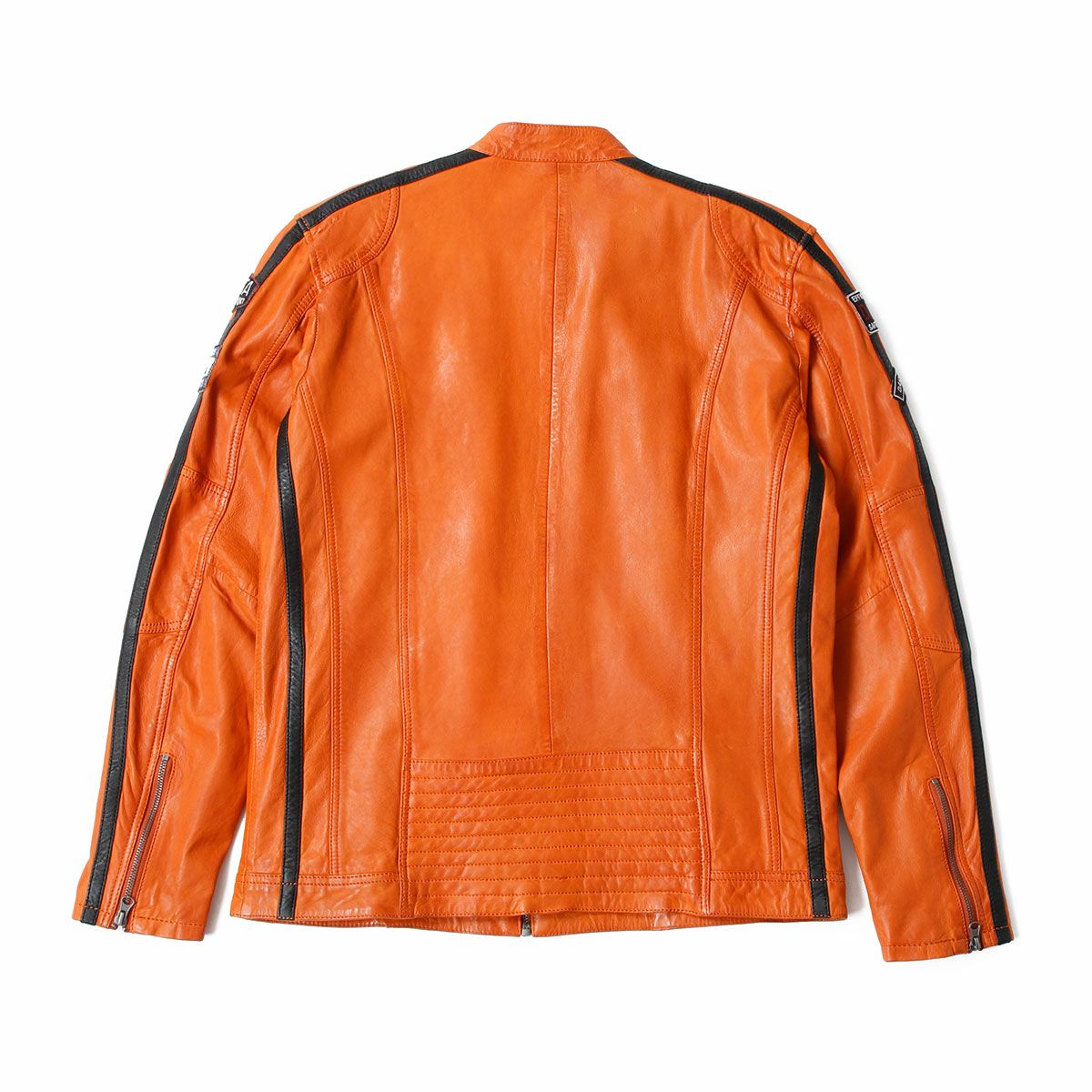 GULF｜ガルフ クラシック レーシング レザー ジャケット｜アウター｜オレンジ