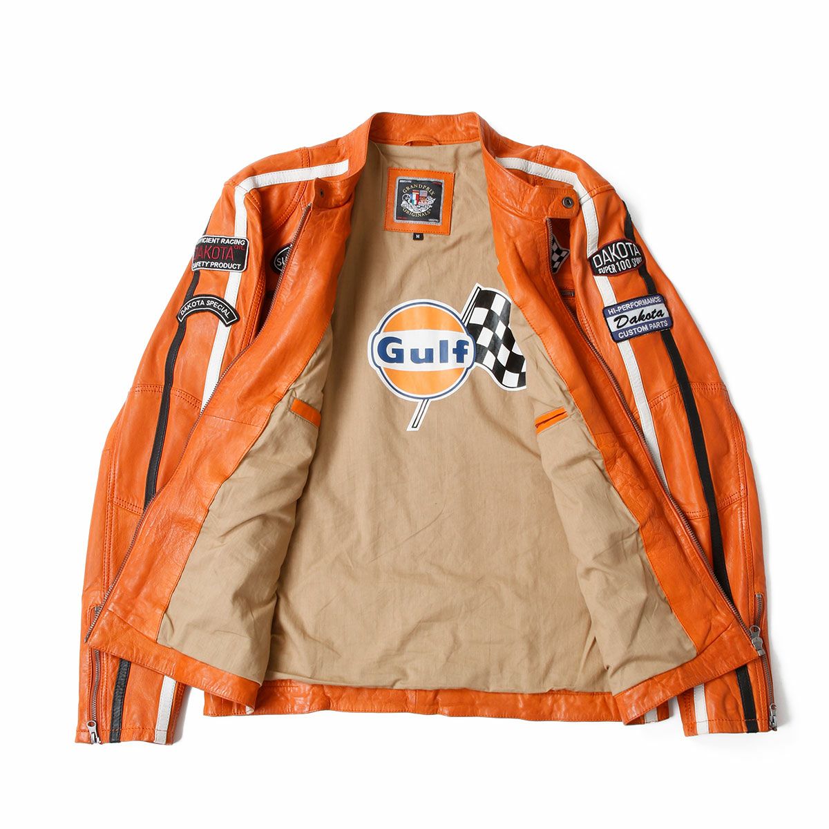 DAKOTA⁄GULF レザージャケット GULF ガルフ レーシング レザー 