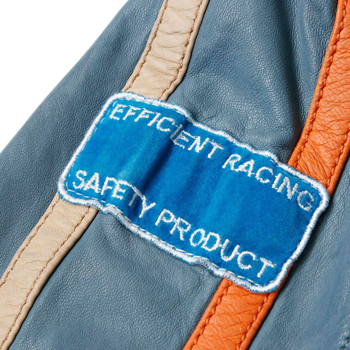 GULF｜ガルフ クラシック レーシング レザー ジャケット｜アウター｜アイスブルー