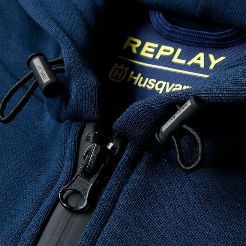 Replay｜フルジップフーディー REPLAY FOR HUSQVARNA｜フーディ｜ロイヤルブルー