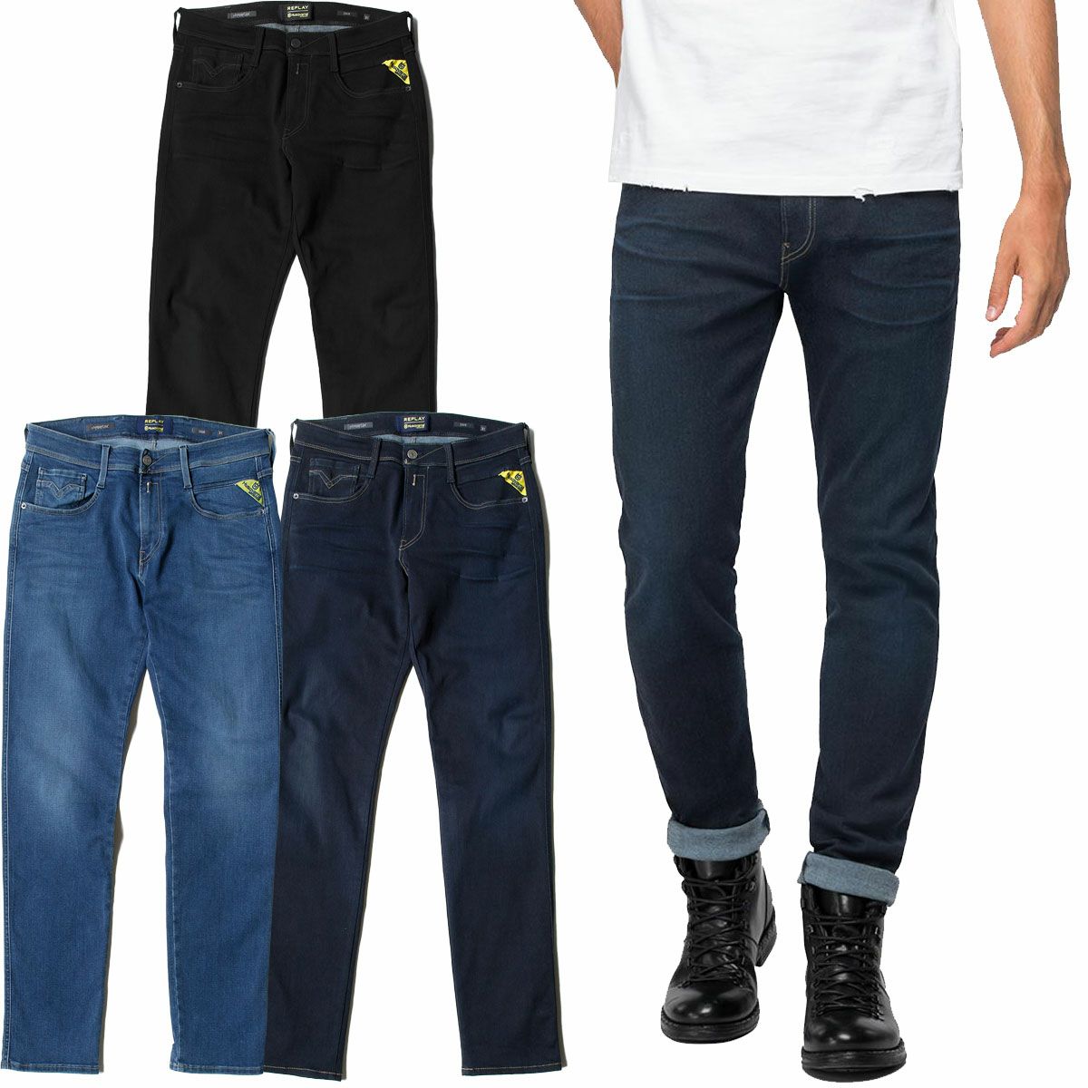 Replay｜CHAIN スリムフィットジーンズ REPLAY FOR HUSQVARNA｜デニム