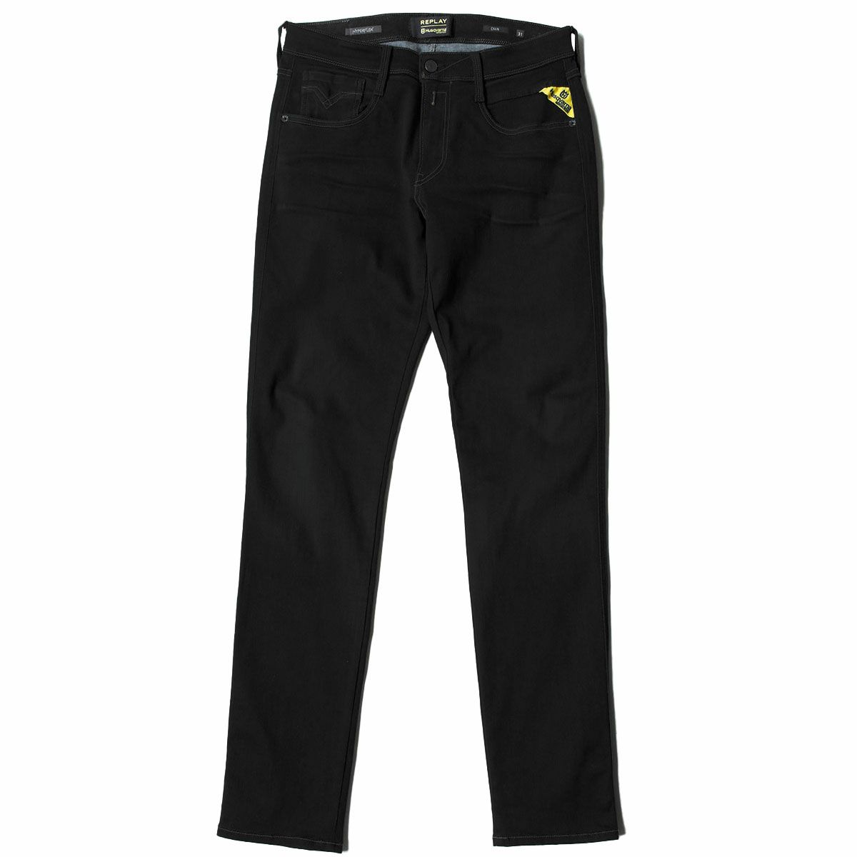 Replay｜CHAIN スリムフィットジーンズ REPLAY FOR HUSQVARNA｜デニム｜ブラック