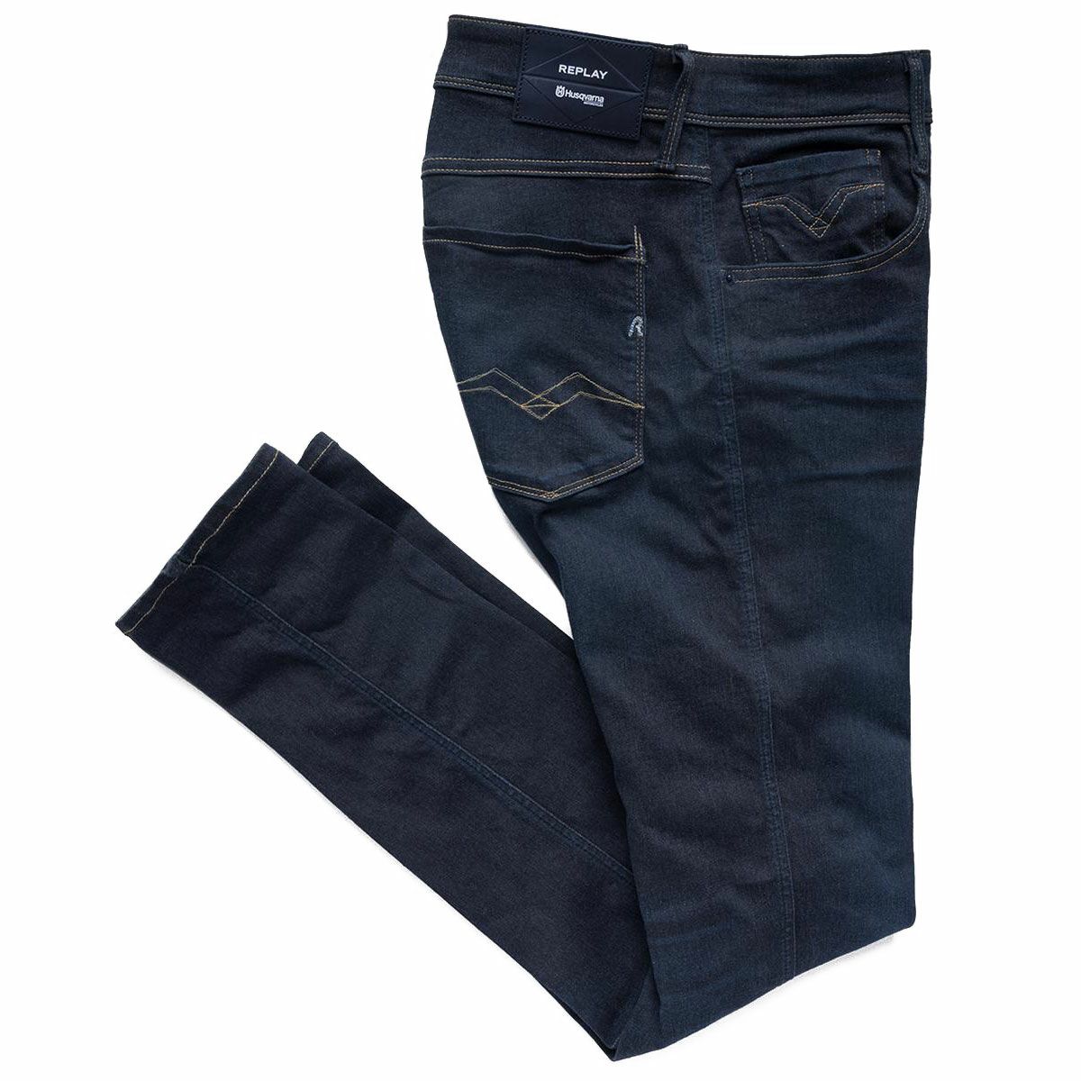 Replay｜CHAIN スリムフィットジーンズ REPLAY FOR HUSQVARNA｜デニム｜ダークブルー