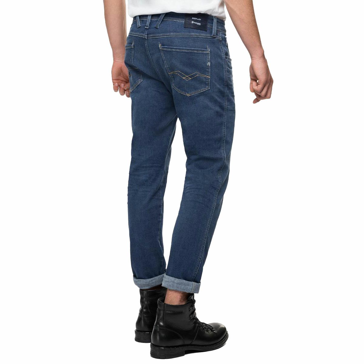 Replay｜CHAIN スリムフィットジーンズ REPLAY FOR HUSQVARNA｜デニム｜ミディアムブルー