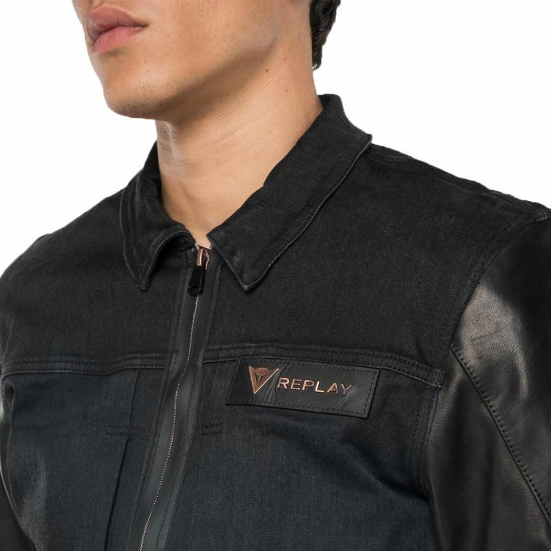 Replay｜REPLAY×DAINESE ハイパーコーデュラ ライディングジャケット｜ファブリック｜ブラック｜モデル着用