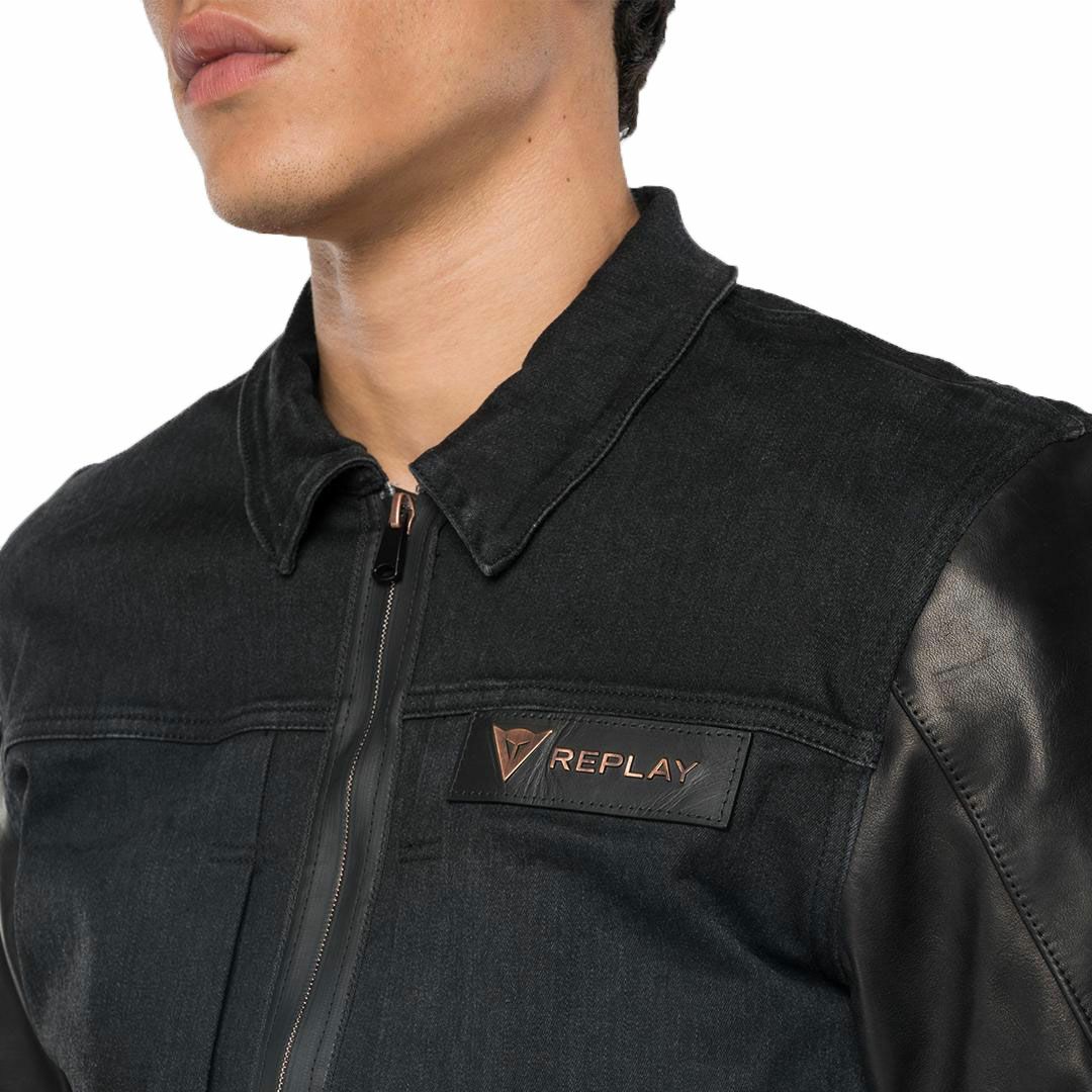 Replay｜REPLAY×DAINESE ハイパーコーデュラ ライディングジャケット｜ファブリック｜ブラック｜モデル着用