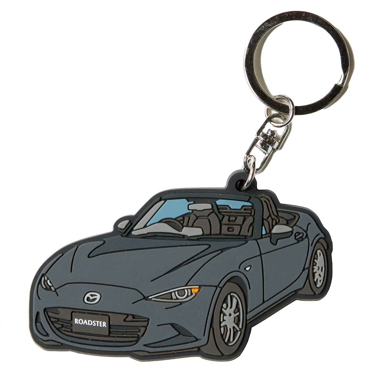MZRacing｜Always ROADSTER ラバーキーホルダー｜グレー