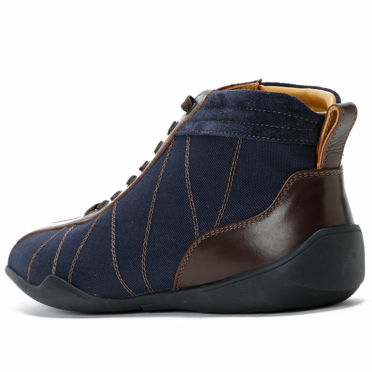 NEGRONI｜グランプリハイトップ｜スニーカー｜ネイビー＆クラシックブラウン