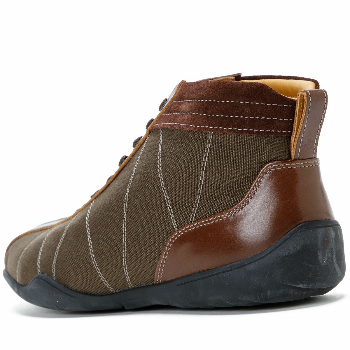 NEGRONI｜グランプリハイトップ｜スニーカー｜カーキ＆ミディアムブラウン