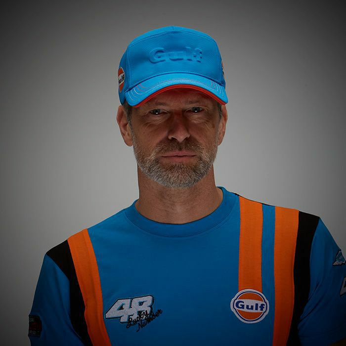 GULF｜ガルフ 3D キャップ｜帽子｜コバルト｜モデル着用