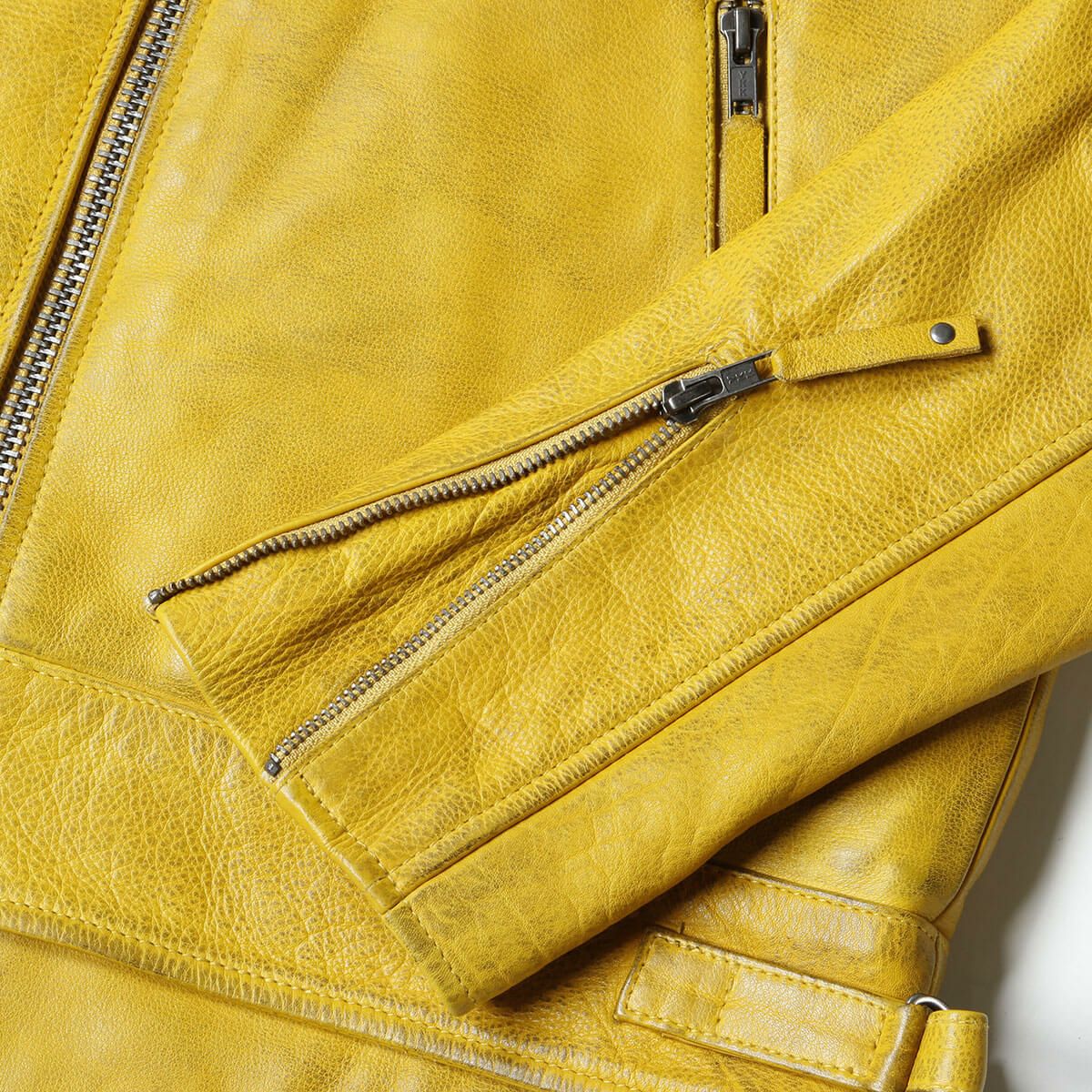 Warson Motors｜リミテッド レザー ジャケット｜イエロー