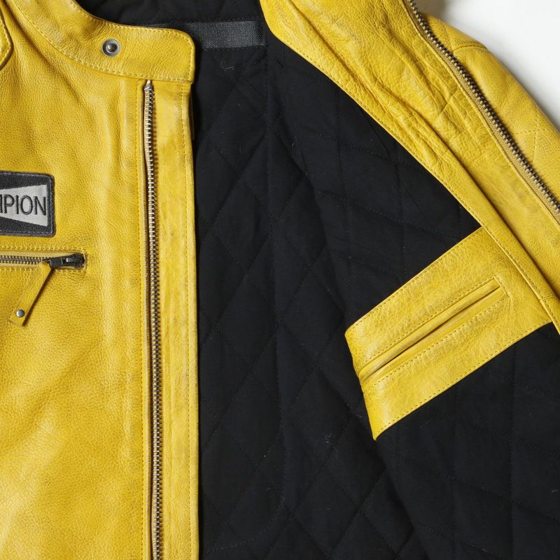Warson Motors｜リミテッド レザー ジャケット｜イエロー