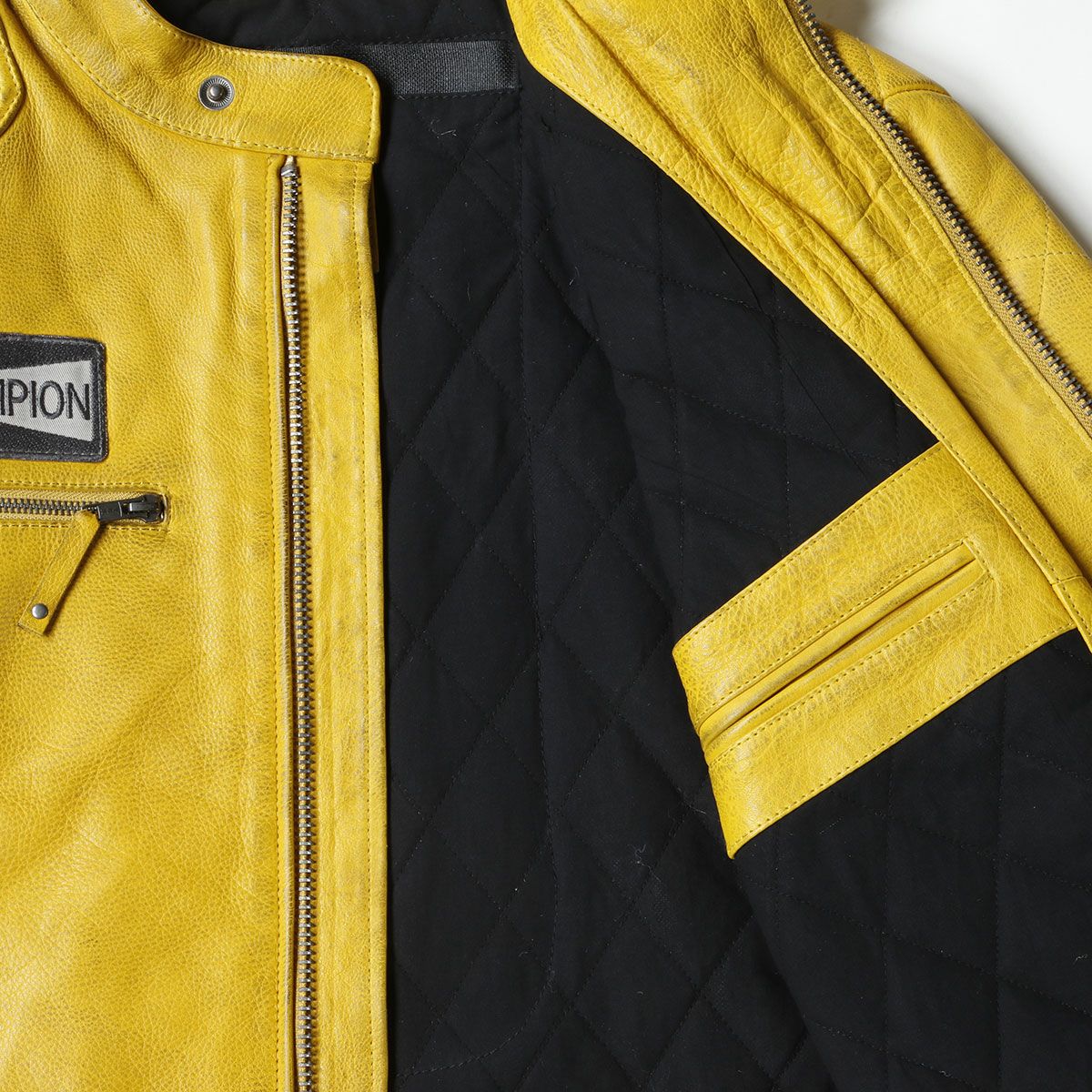 Warson Motors｜リミテッド レザー ジャケット｜イエロー