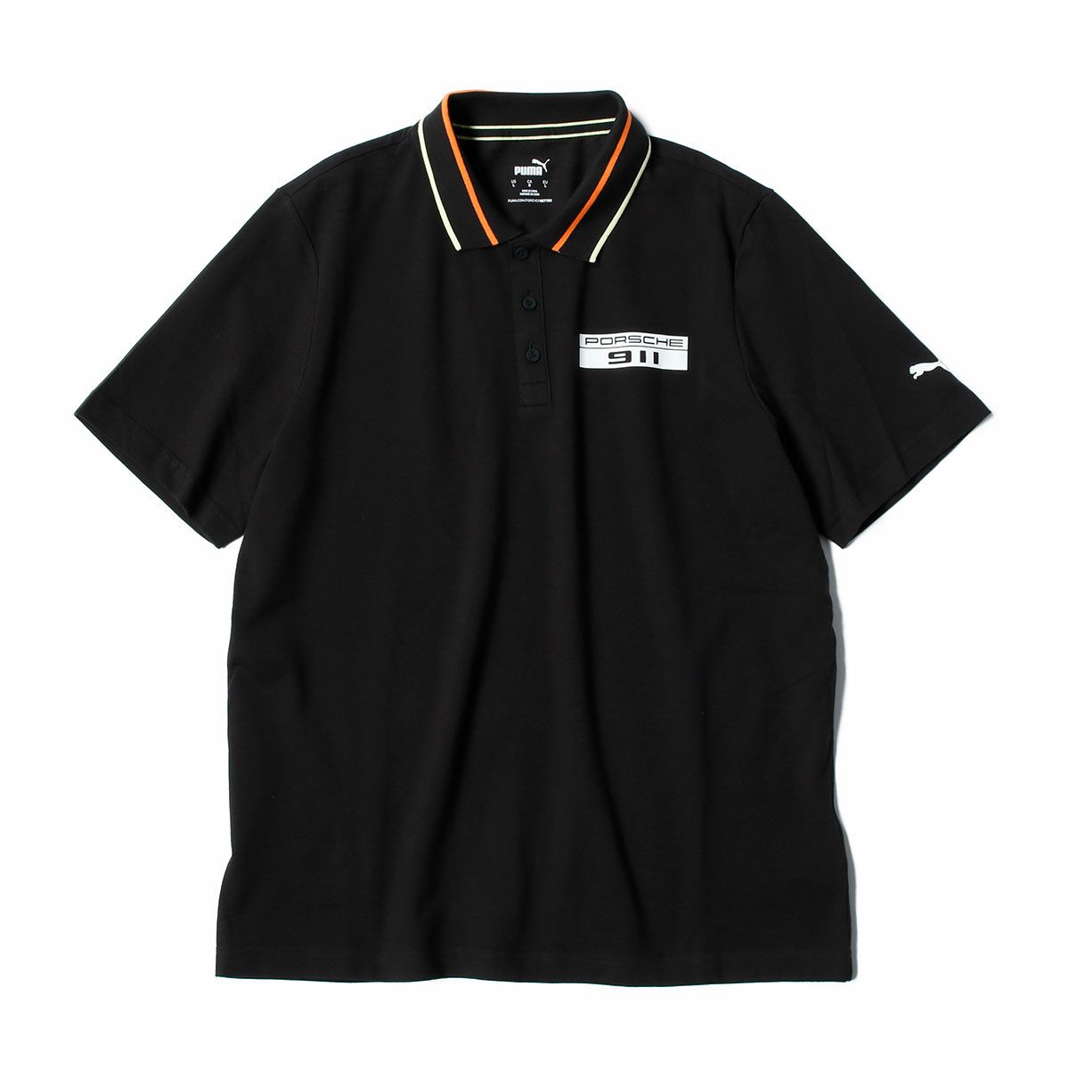 PORSCHE｜ポルシェ レガシー ベース スウェット ポロ｜ポロシャツ｜ブラック