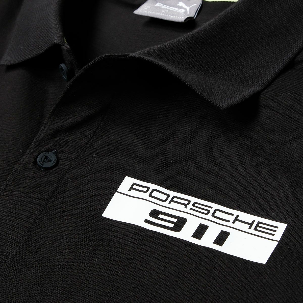 PORSCHE｜ポルシェ レガシー ベース スウェット ポロ｜ポロシャツ｜ブラック