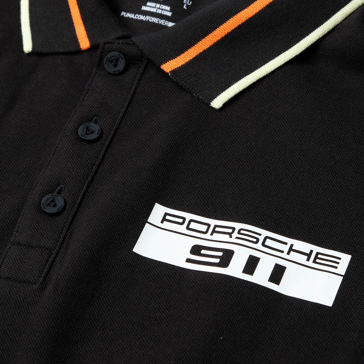 PORSCHE｜ポルシェ レガシー ベース スウェット ポロ｜ポロシャツ｜ブラック