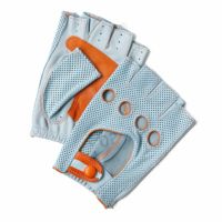 Motorimoda｜ナポリドライブ パンチングレザー｜ハーフ｜ライトブルー