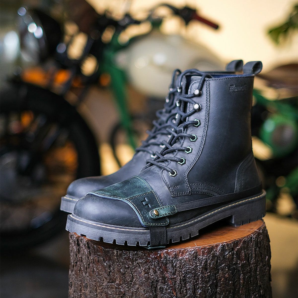 Trip Machine｜シュー プロテクター スリッポン｜シュープロテクター｜フォレストグリーン｜着用イメージ