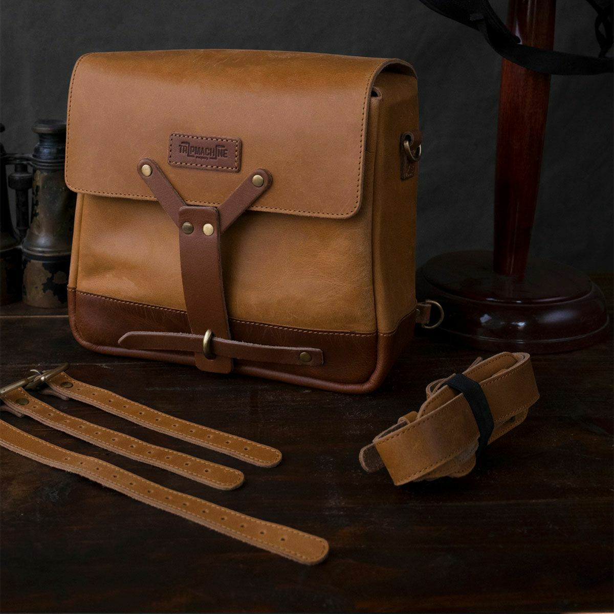 Trip Machine｜メッセンジャー バッグ｜サイドバッグ｜ヴィンテージタン｜使用イメージ