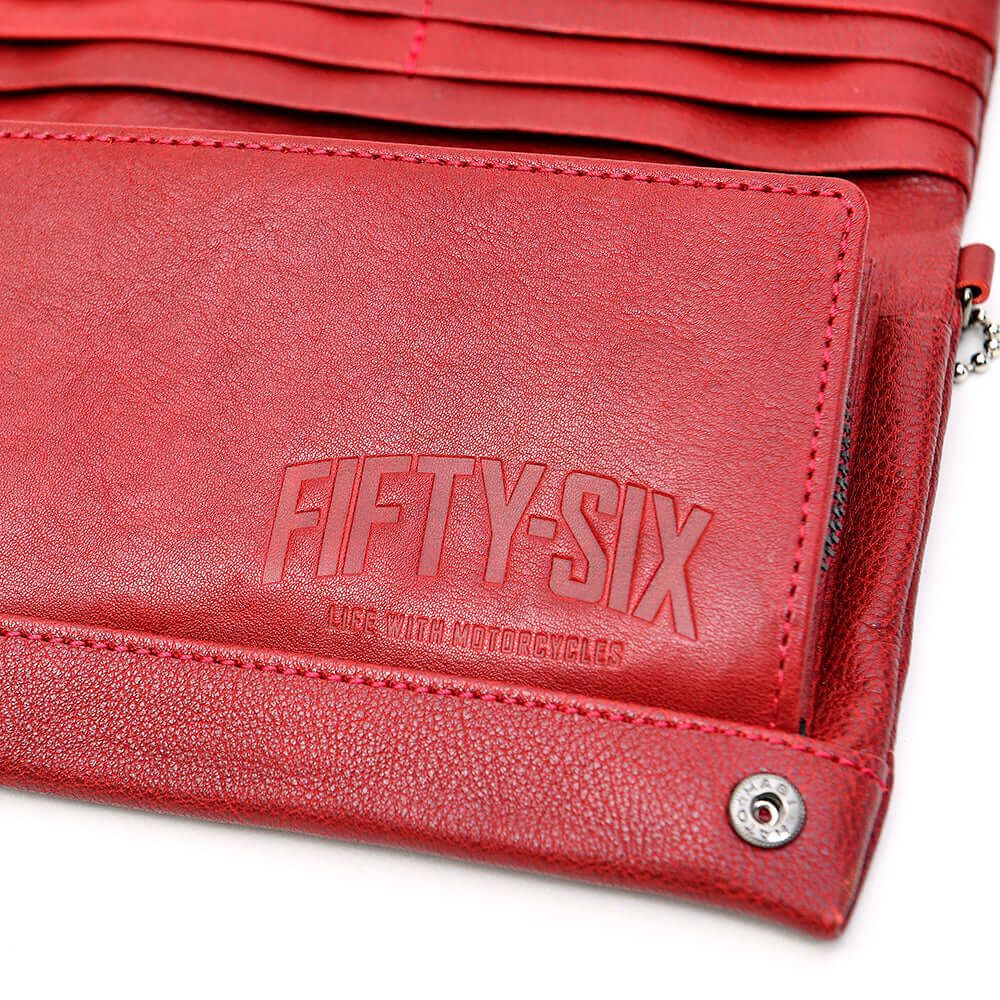 56design｜レザー マルチ ウォレット｜財布｜レッド