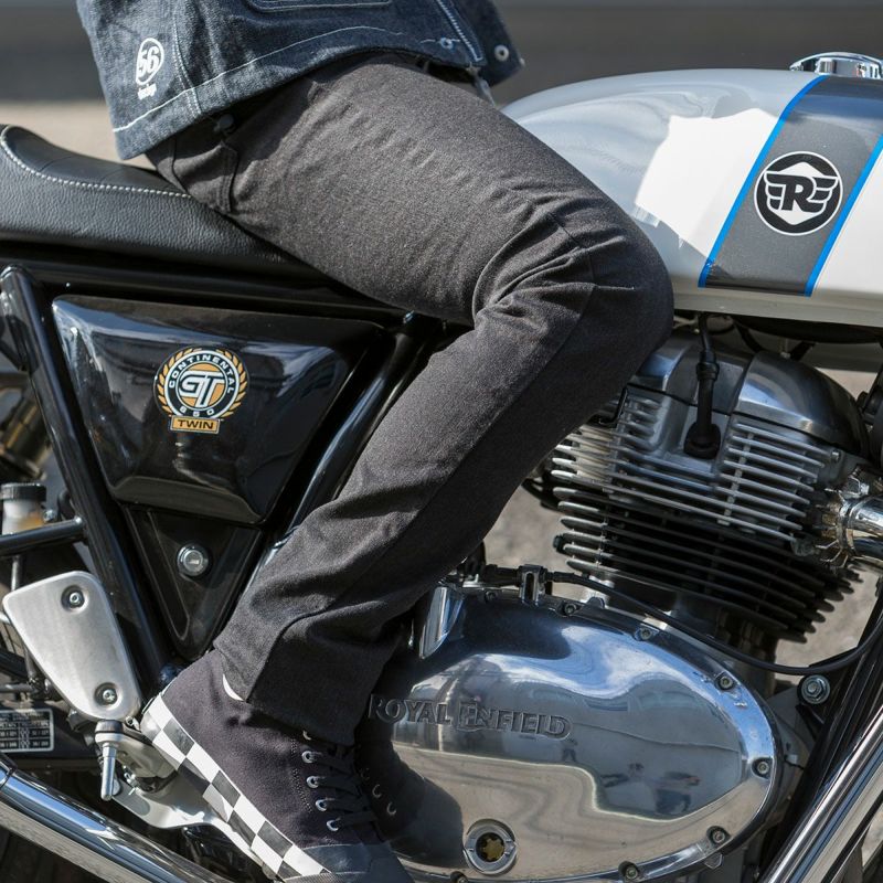 Jean Segura Uzy noir, Jeans slim moto, en cordura stretch