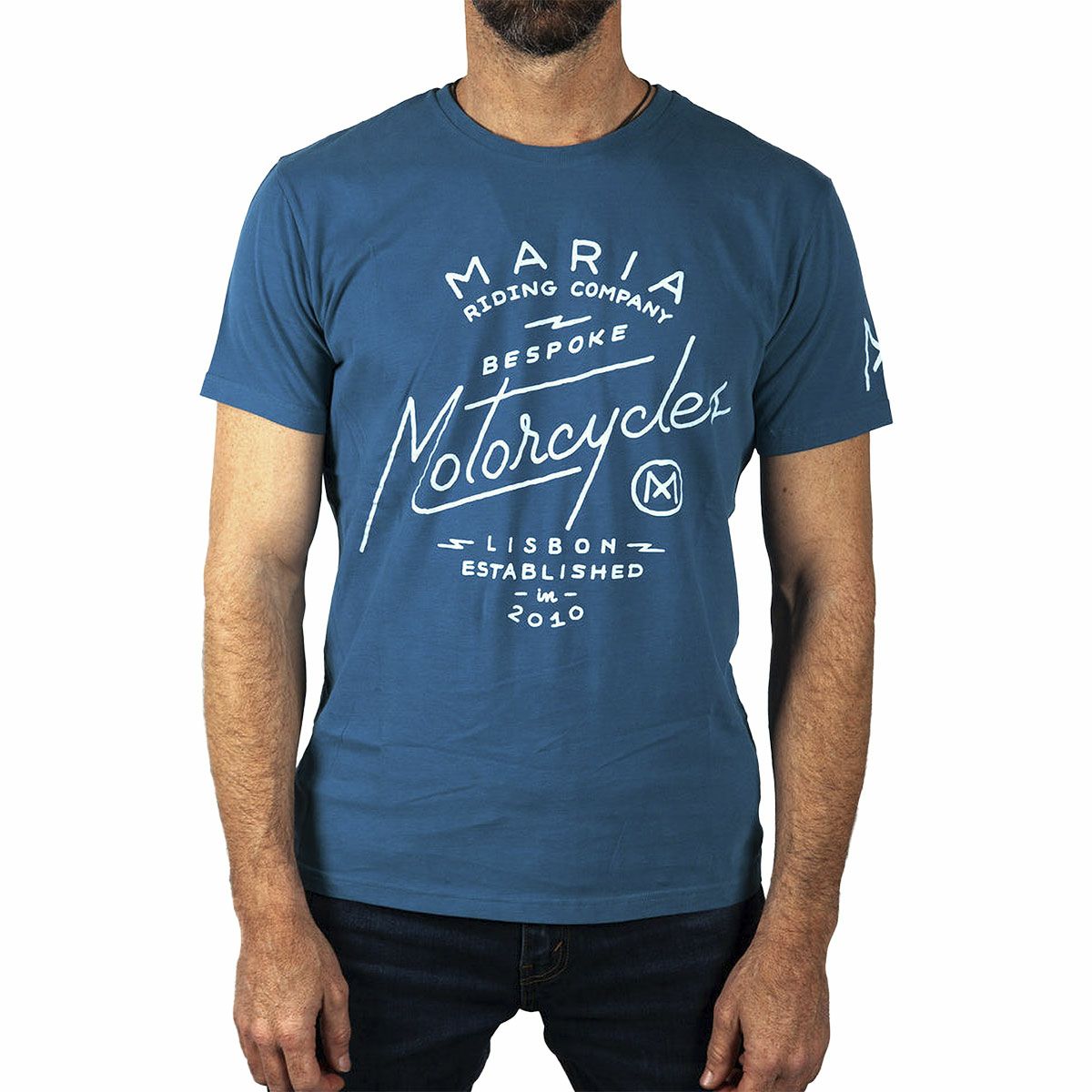 Maria Riding Company｜マリア ビスポーク Tシャツ｜ブルー｜モデル着用