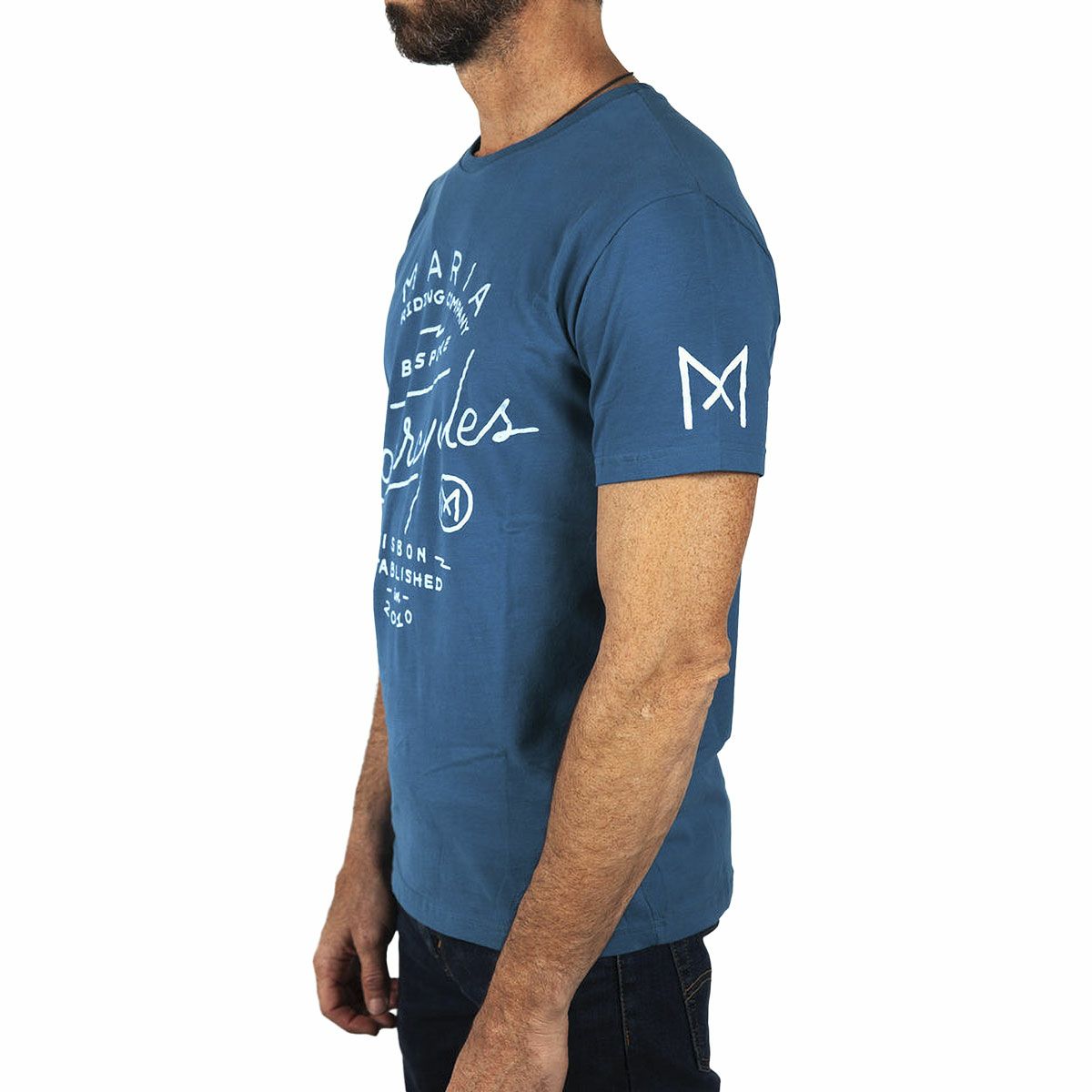 Maria Riding Company｜マリア ビスポーク Tシャツ｜ブルー｜モデル着用