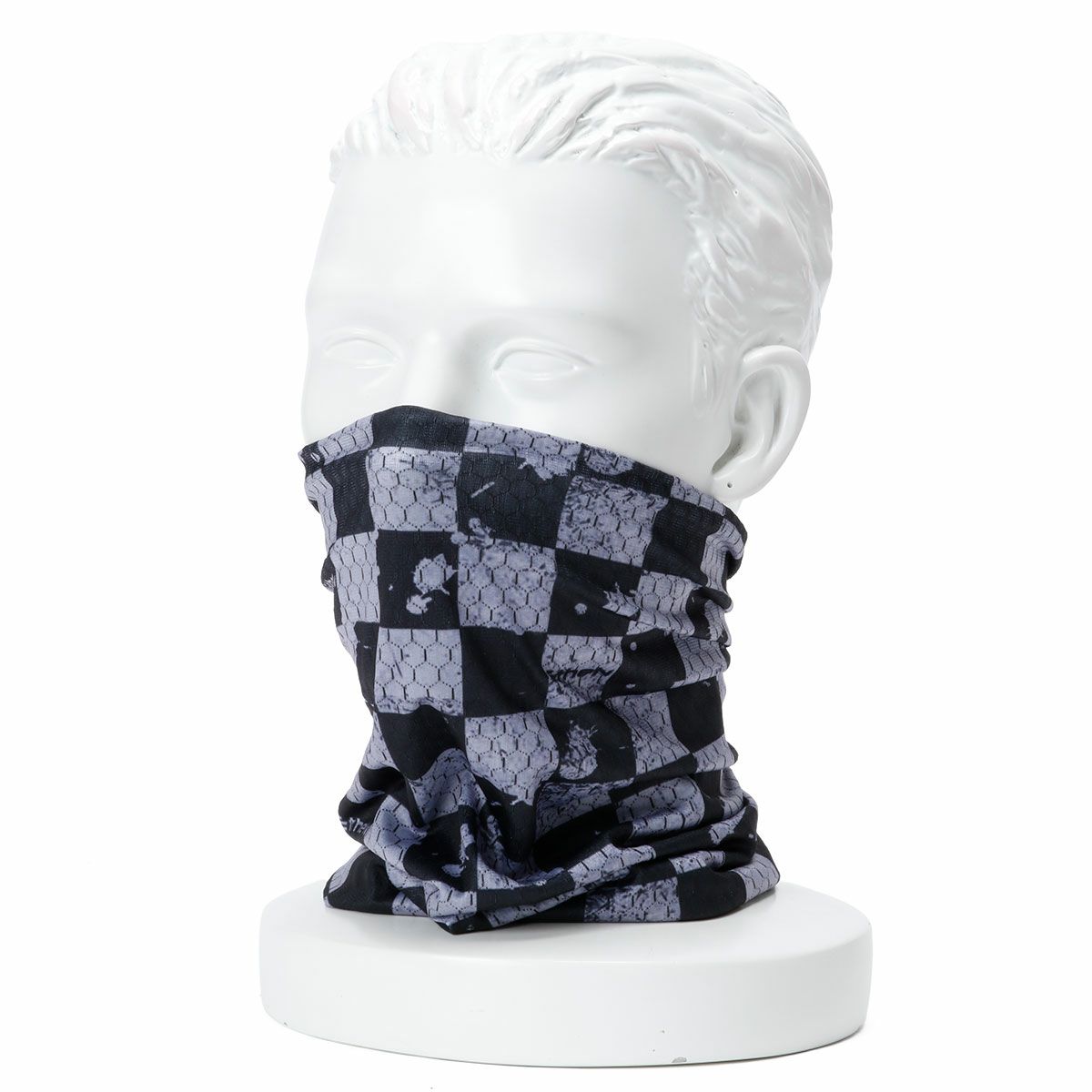 EtheN｜チューブ 069｜ネックカバー｜ブラック×グレー｜着用