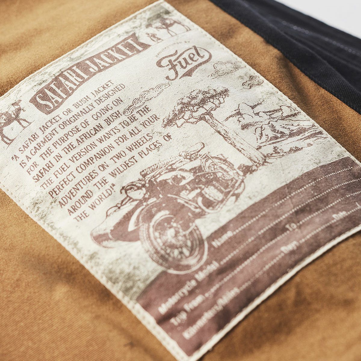 Fuel Motorcycles｜サファリ ジャケット｜ファブリック｜サンド