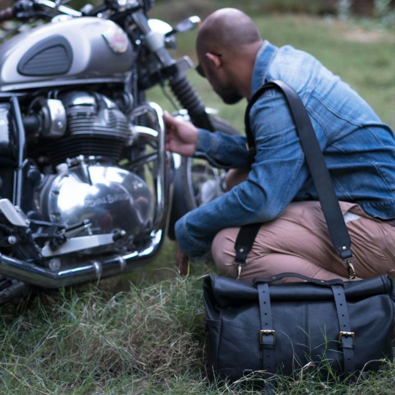 Trip Machine｜アウトロー サドルバッグ｜サイドバッグ｜クラシックブラック｜使用イメージ