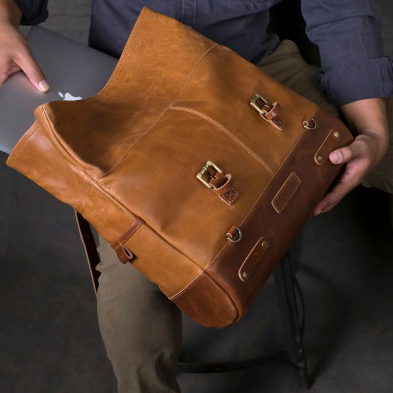 Trip Machine｜アウトロー サドルバッグ｜サイドバッグ｜ヴィンテージタン｜使用イメージ