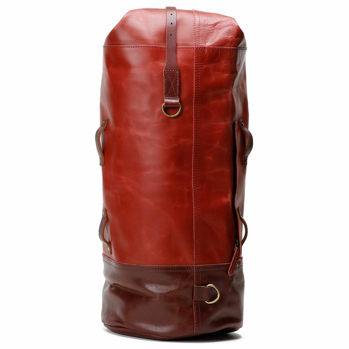 ジョルジオブラット　レザーダッフルバッグ　ミリタリーバッグ風　ビンテージ加工 ジョルジオブラット レザーダッフルバッグ ミリタリーバッグ風