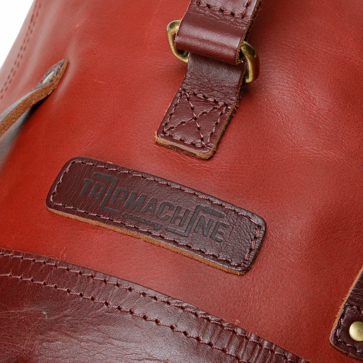 Trip Machine｜レザー ミリタリー ダッフル｜ショルダー｜チェリーレッド