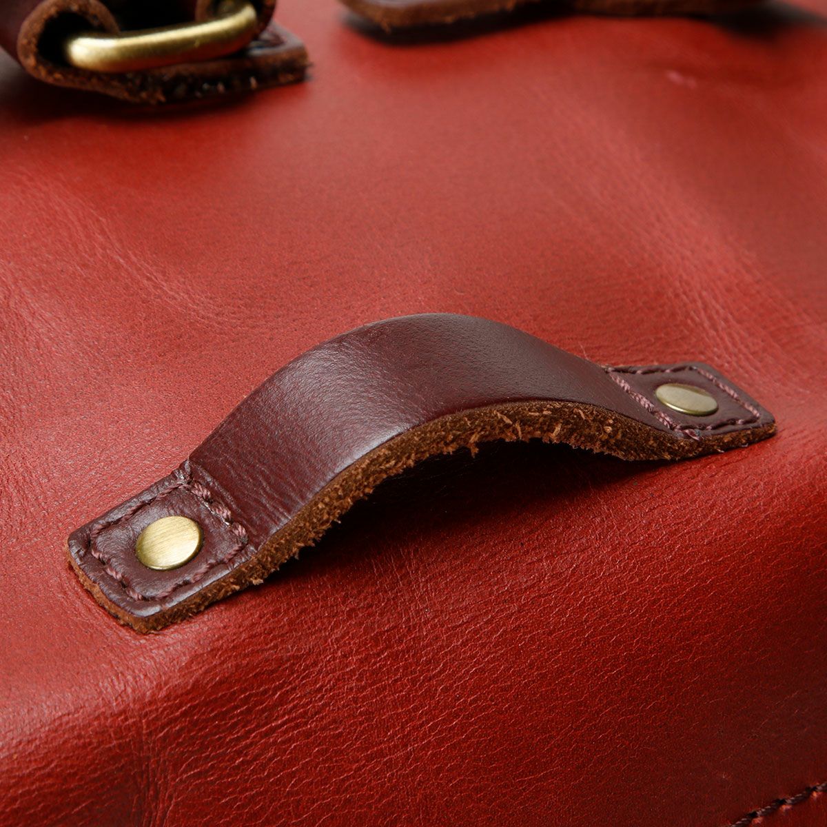 Trip Machine｜レザー ミリタリー ダッフル｜ショルダー｜チェリーレッド