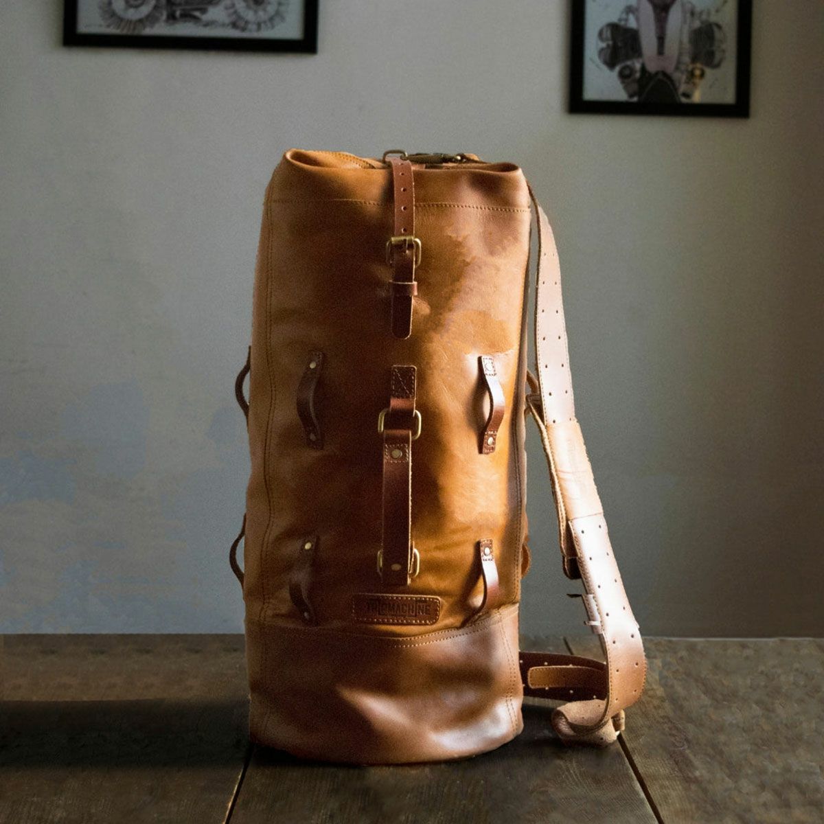 Trip Machine｜レザー ミリタリー ダッフル｜ショルダー｜ヴィンテージタン