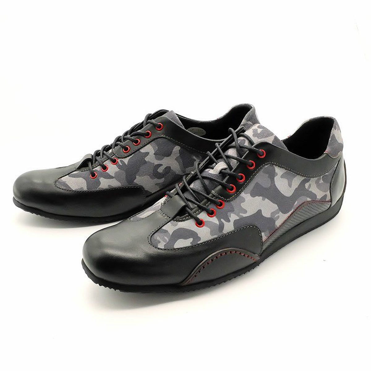 threegenerations｜NI-2425-212 ノイインテレッセ コラボモデル｜スニーカー｜ブラックカモフラージュ