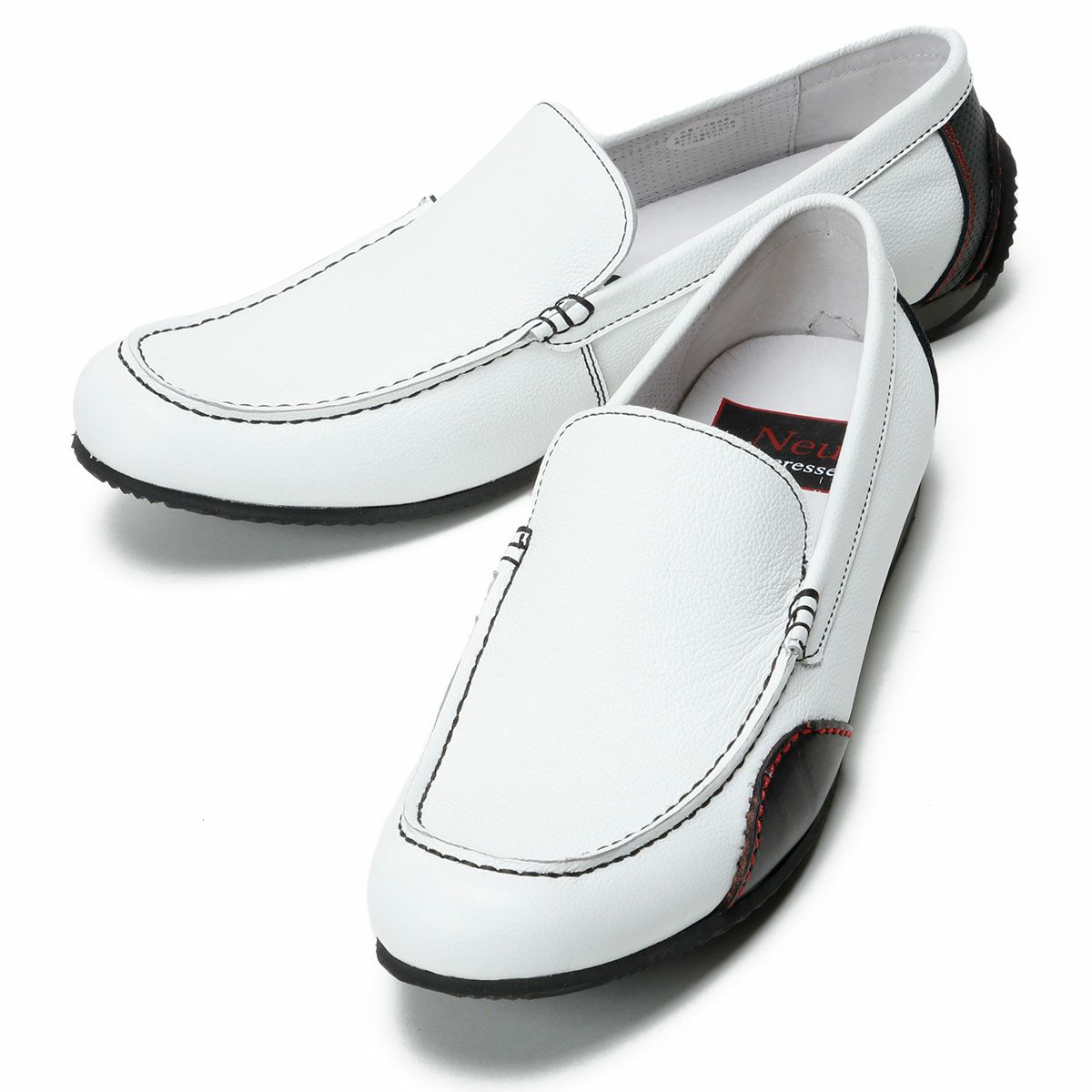 threegenerations｜NI-2427-212 ノイインテレッセ コラボモデル｜モカシン｜ホワイト