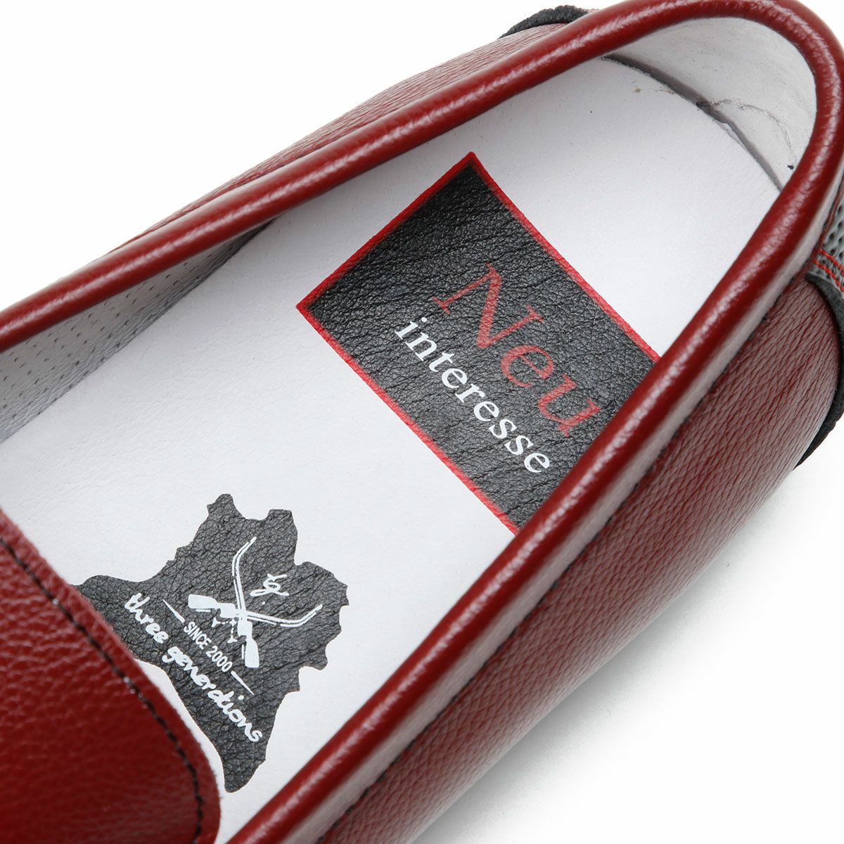 threegenerations｜NI-2427-212 ノイインテレッセ コラボモデル｜モカシン｜レッド