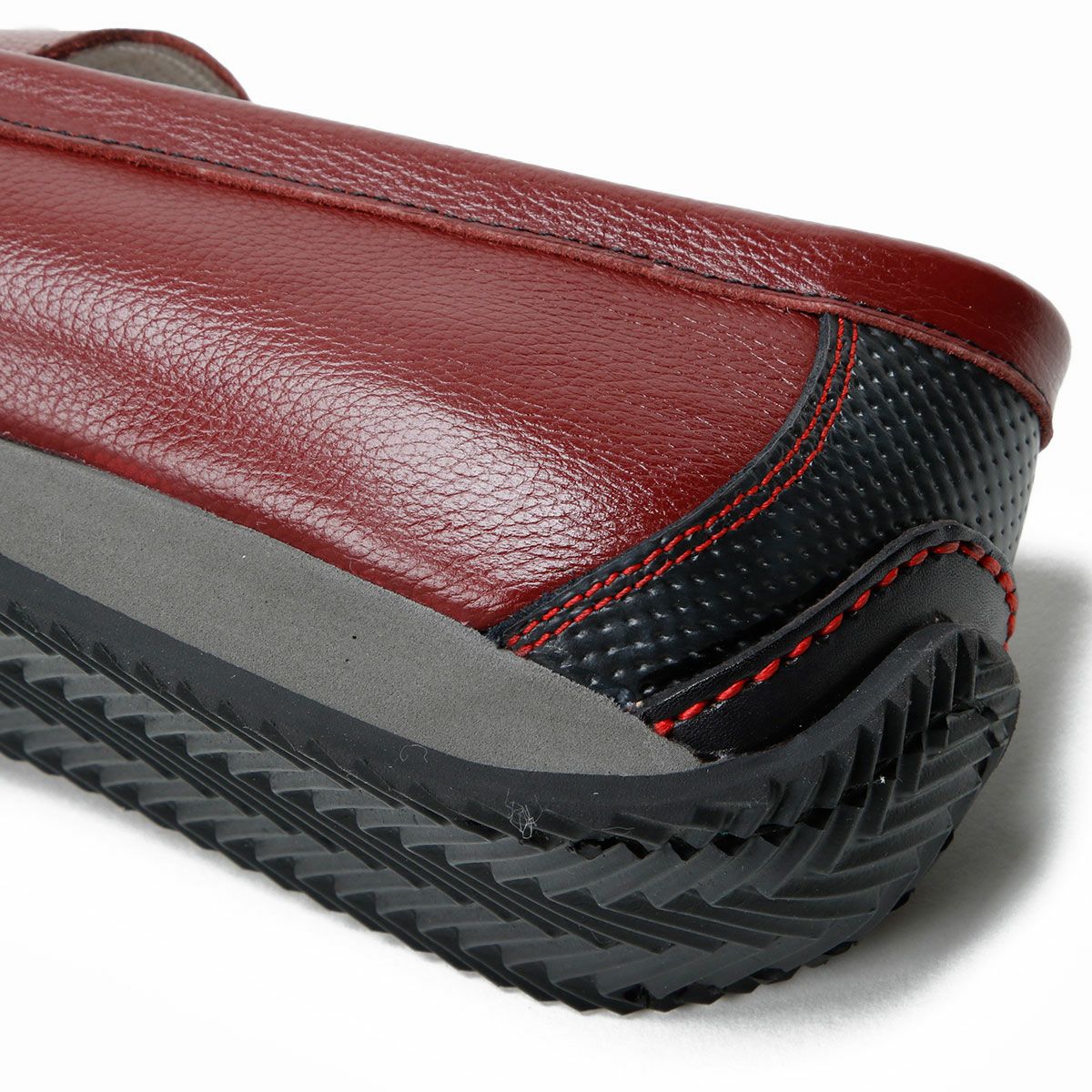 threegenerations｜NI-2427-212 ノイインテレッセ コラボモデル｜モカシン｜レッド