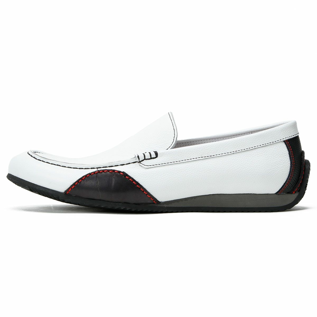 threegenerations｜NI-2427-212 ノイインテレッセ コラボモデル｜モカシン｜ホワイト