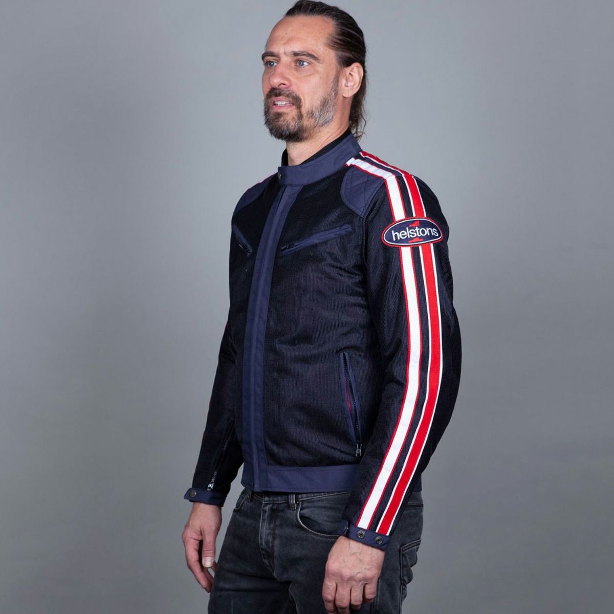 helstons｜ペース メッシュ ジャケット｜ブルー