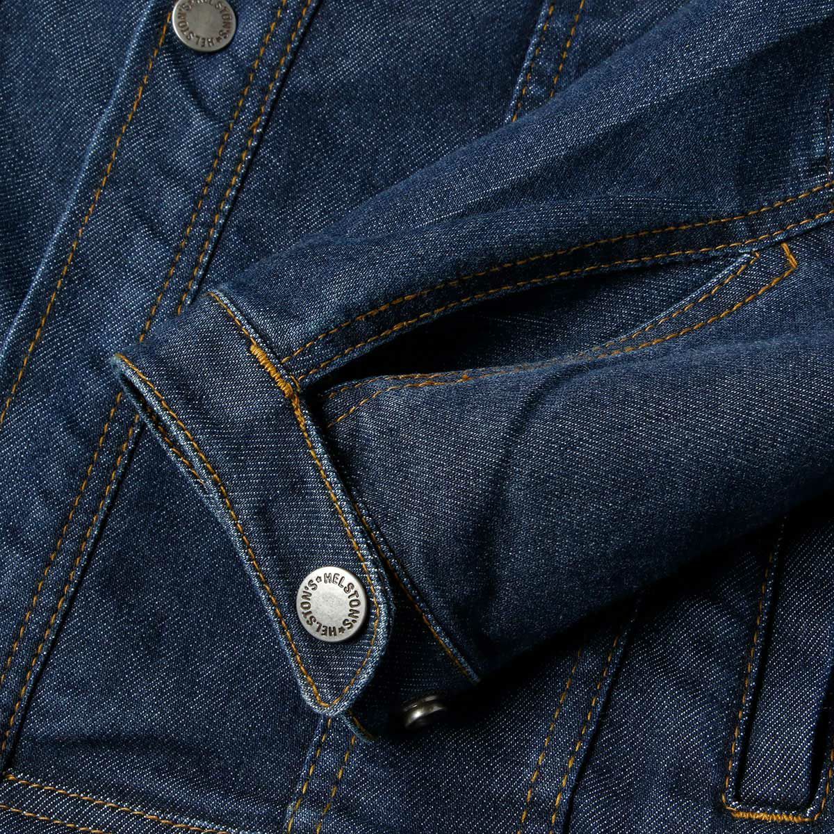 helstons｜ウェスタン デニム ジャケット｜ファブリック｜ブルー