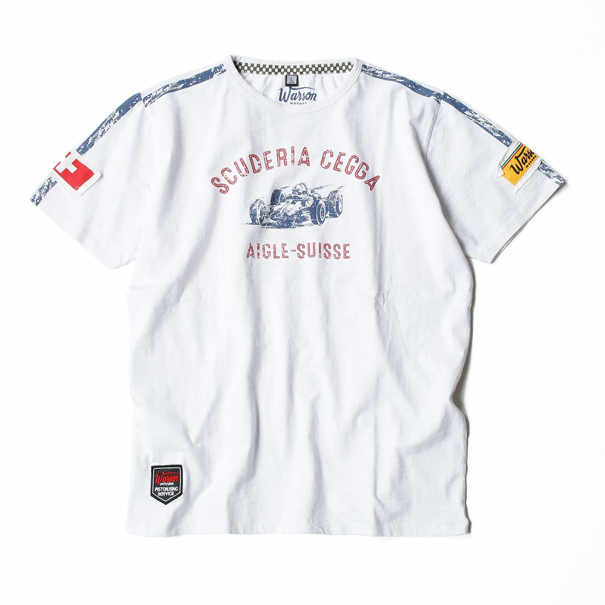 Warson Motors｜スクーデリア Cegga テスタロッサ Tシャツ｜ホワイト