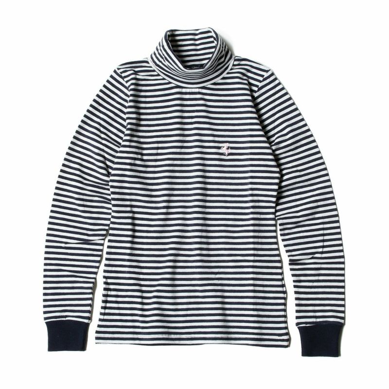 Ferrari｜フェラーリ ストライプ キッズ ロングスリーブ シャツ｜ネイビー