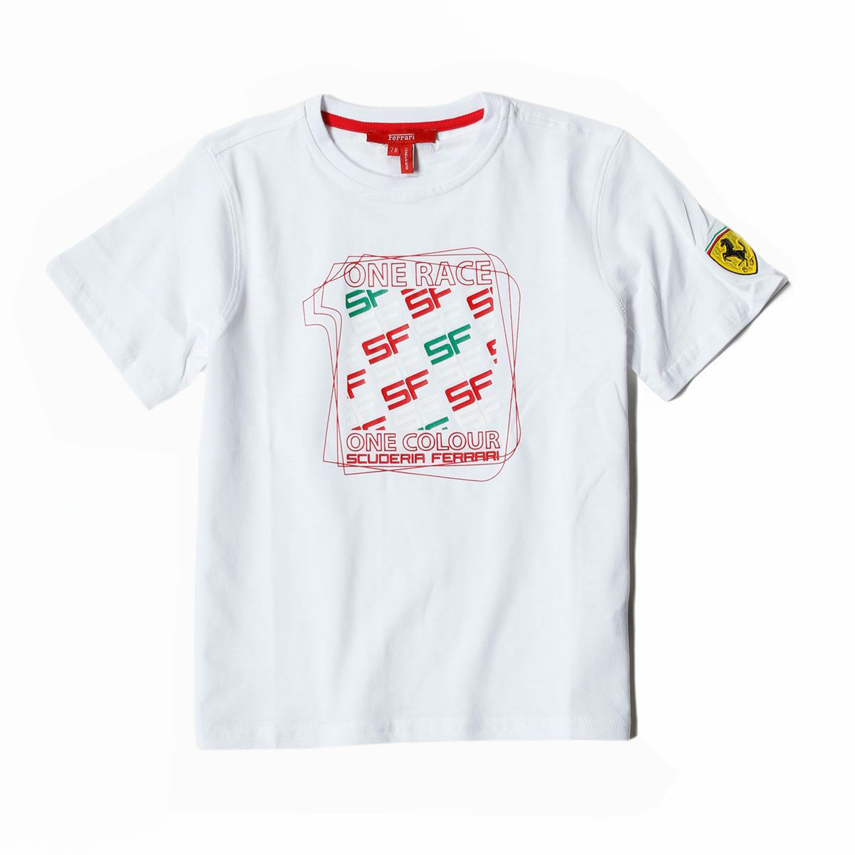 Ferrari｜フェラーリ ワンカラー SF キッズ Tシャツ｜ホワイト