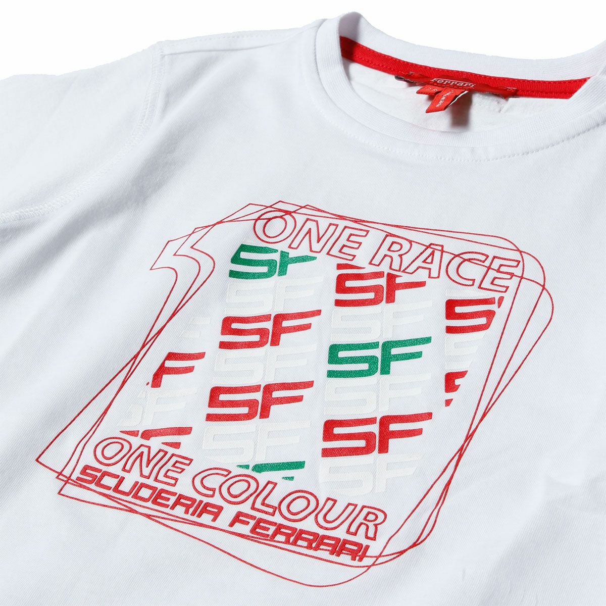 Ferrari｜フェラーリ ワンカラー SF キッズ Tシャツ｜ホワイト